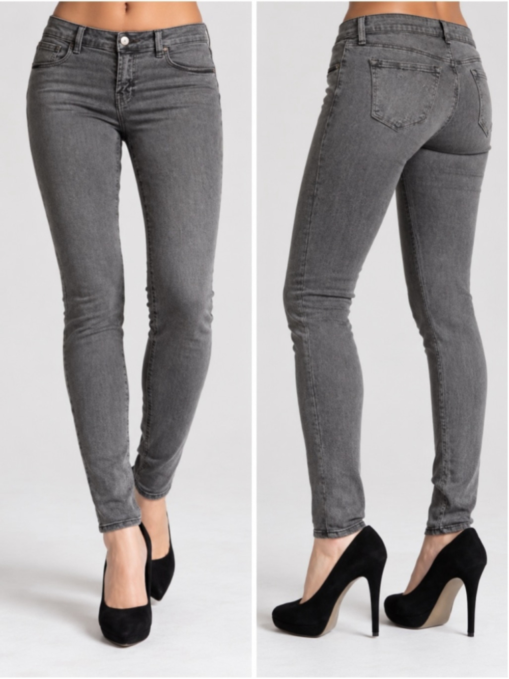 J Brand Low Rise Pencil Leg Skinny Denim Jeans Ghost Gray Size 25